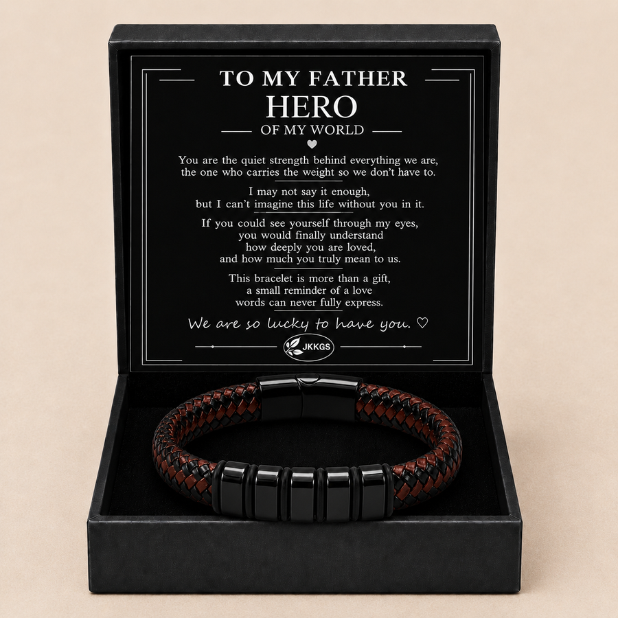 To My Father Legacy Two-Tone Woven Bracelet