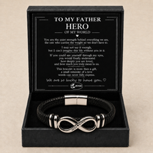 To My Father Quiet Strength Sculpted Infinity Bracelet