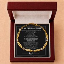 To My Granddaughter Nameplate Chain Bracelet