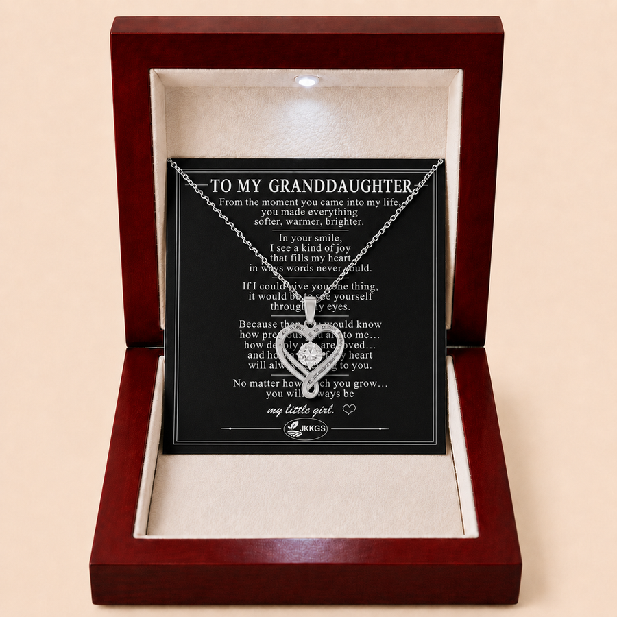 To My Granddaughter Forever Infinity Heart Necklace