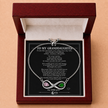 To My Granddaughter Forever Two-Stone Infinity Bracelet