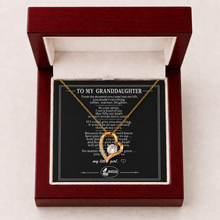 To My Granddaughter Love Solitaire Heart Necklace