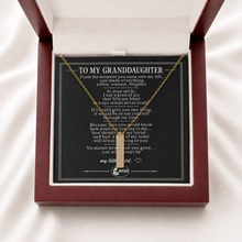To My Granddaughter Shine Stone-Set Bar Necklace