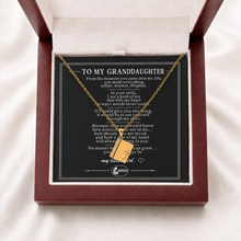 To My Granddaughter Mini Book Pendant Necklace