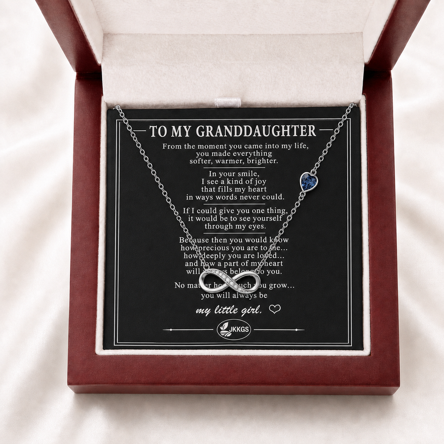 To My Granddaughter Forever Stone-Set Infinity Necklace