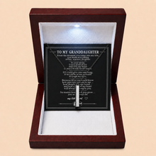 To My Granddaughter Always Close Vertical Bar Necklace
