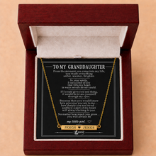 To My Granddaughter Horizontal Bar Necklace