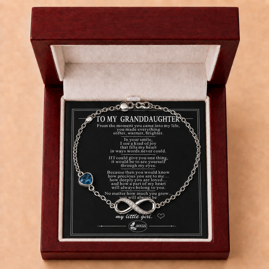 To My Granddaughter Stone Infinity Chain Bracelet