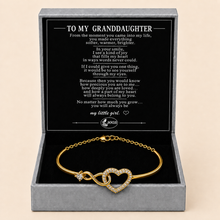 To My Granddaughter Heartfelt Infinity Heart Bracelet