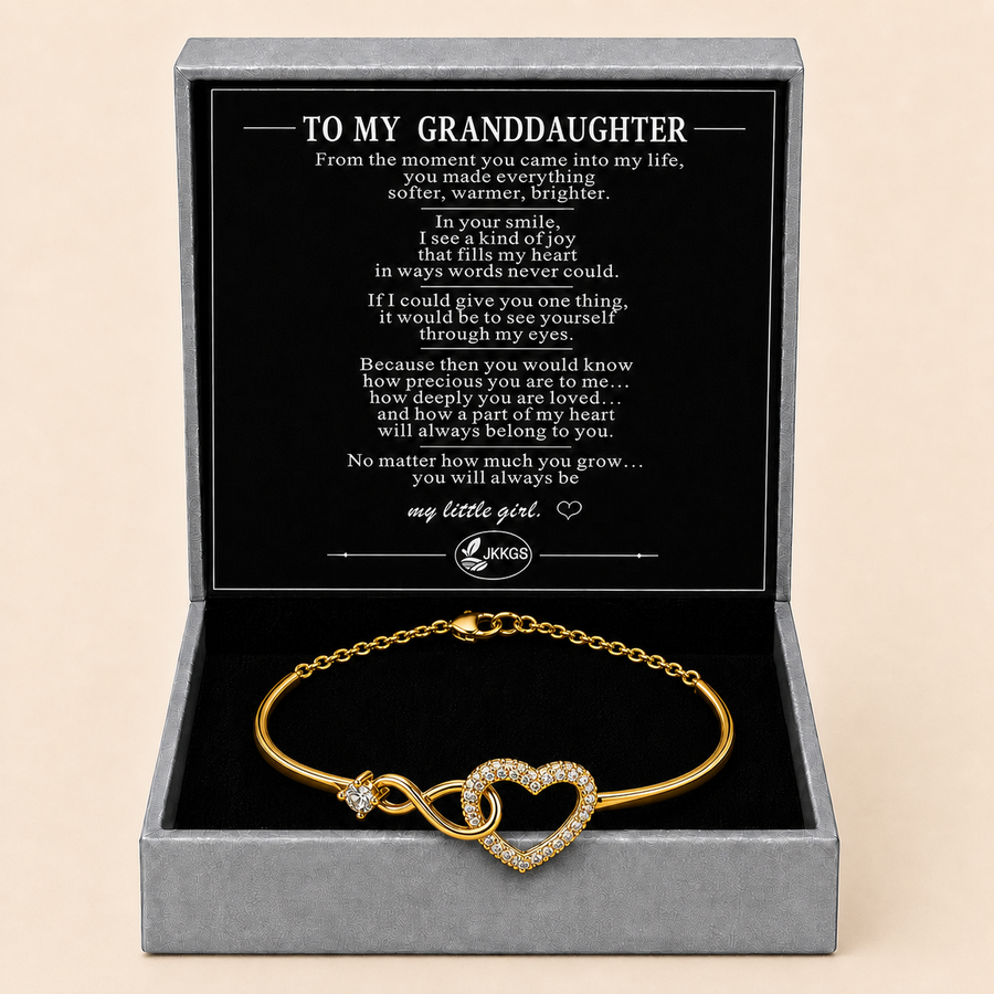 To My Granddaughter Heartfelt Infinity Heart Bracelet