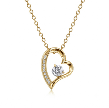 To My Daughter Love Solitaire Heart Necklace