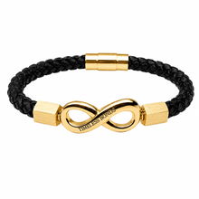 To My Grandpa Engraved Infinity Braided Bracelet