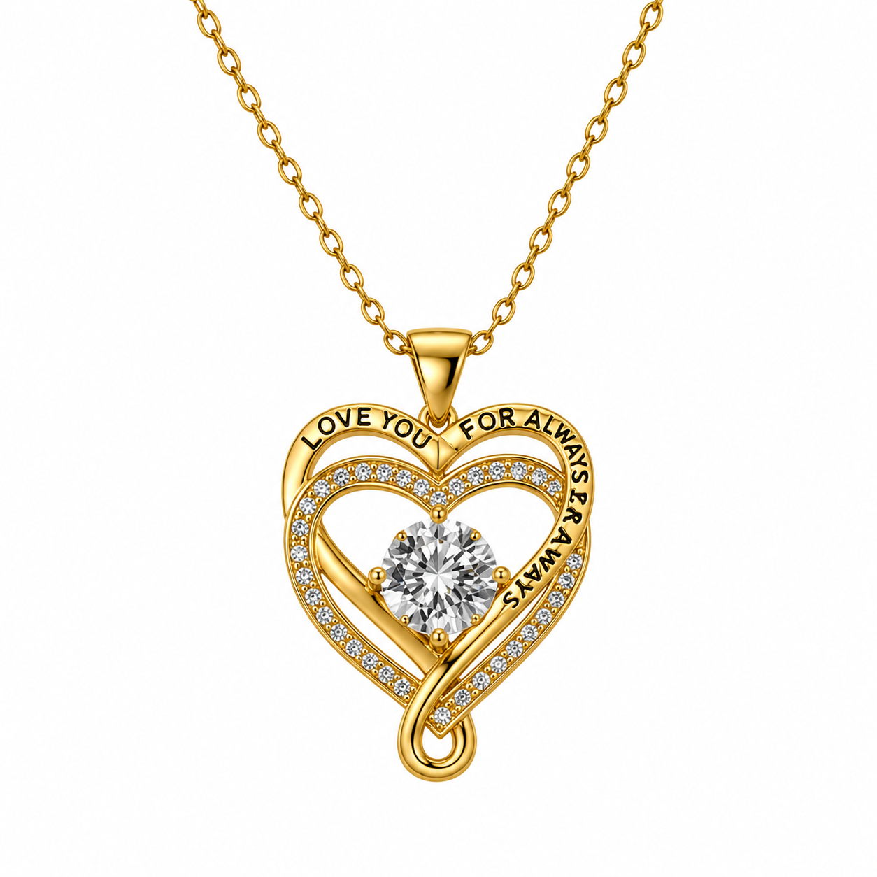 To My Wife Forever Infinity Heart Necklace