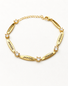 To My Granddaughter Nameplate Chain Bracelet