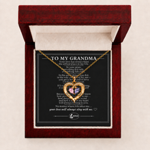 To My Grandma Two Hearts Two-Stone Heart Necklace