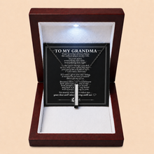 To My Grandma Always Close Vertical Bar Necklace