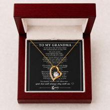 To My Grandma Love Solitaire Heart Necklace