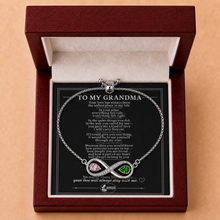 To My Grandma Forever Two-Stone Infinity Bracelet