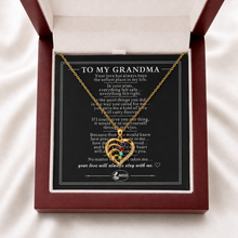 Four-Stone Heart Necklace for Grandma