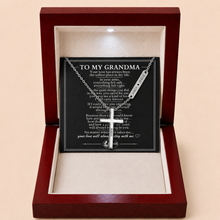 To My Grandma Faith Cross Pendant Necklace