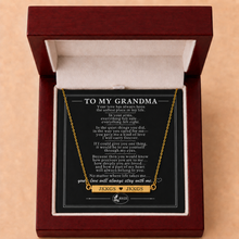 To My Grandma Always Close Horizontal Bar Necklace