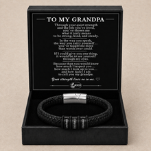 To My Grandpa Legacy Message Bar Bead Bracelet