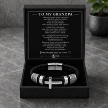 To My Grandpa Faith Braided Cross Bracelet