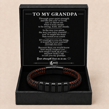 To My Grandpa Legacy Two-Tone Woven Bracelet