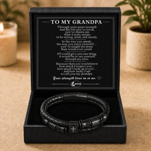 To My Grandpa Faith Cross Clasp Bracelet