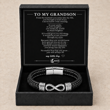 To My Grandson Double-Strand Infinity Bracelet