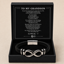 To My Grandson Sculpted Infinity Bracelet