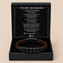 To My Husband Legacy Two-Tone Woven Bracelet