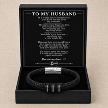 To My Husband Legacy Message Bar Bead Bracelet