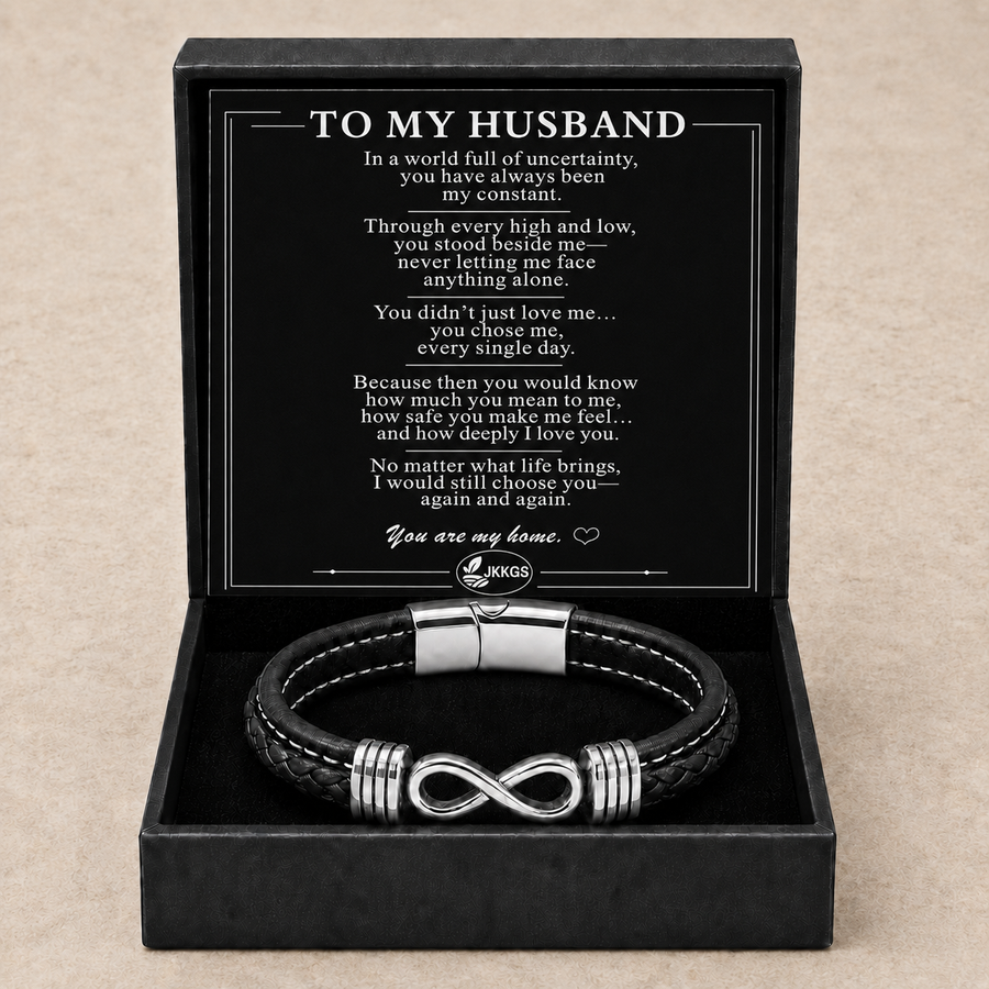 To My Husband Double-Strand Infinity Bracelet