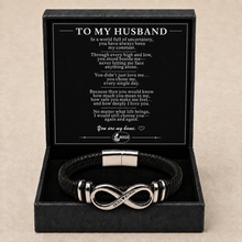 To My Husband Quiet Strength Sculpted Infinity Bracelet
