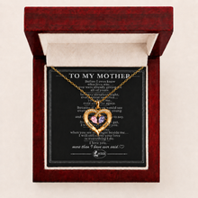 To My Mother Two Hearts Two-Stone Heart Necklace