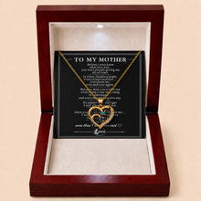 To My Mother Together Two-Stone Family Heart Necklace