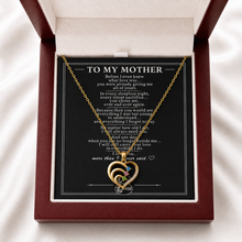 To My Mother Together Three-Stone Family Heart Necklace