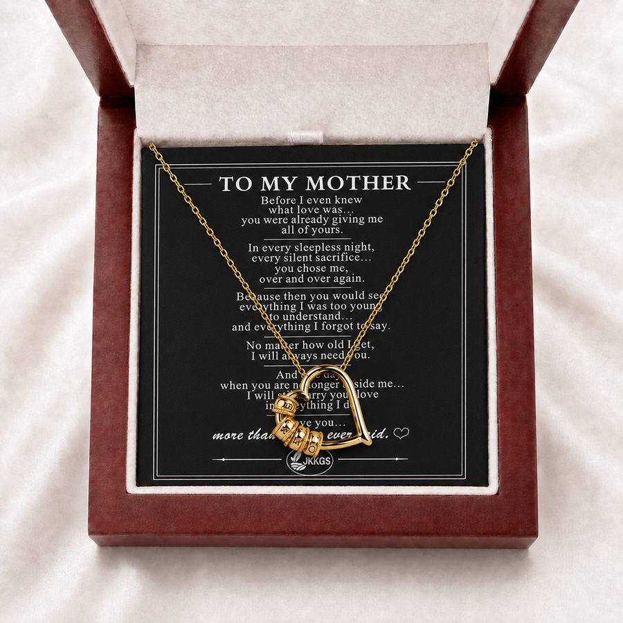 To My Mother Together Family Heart Necklace