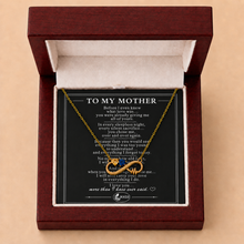 To My Mother Two-Stone Infinity Heartbeat Necklace