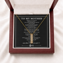 To My Mother Shine Stone-Set Bar Necklace