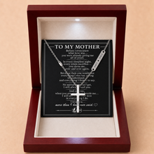 To My Mother Faith Cross Pendant Necklace