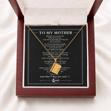 To My Mother Love Story Mini Book Pendant Necklace