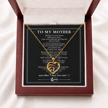 To My Mother Together Four-Stone Family Heart Necklace