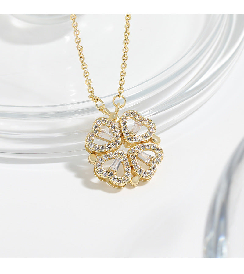 To My Daughter Lucky Heart Necklace