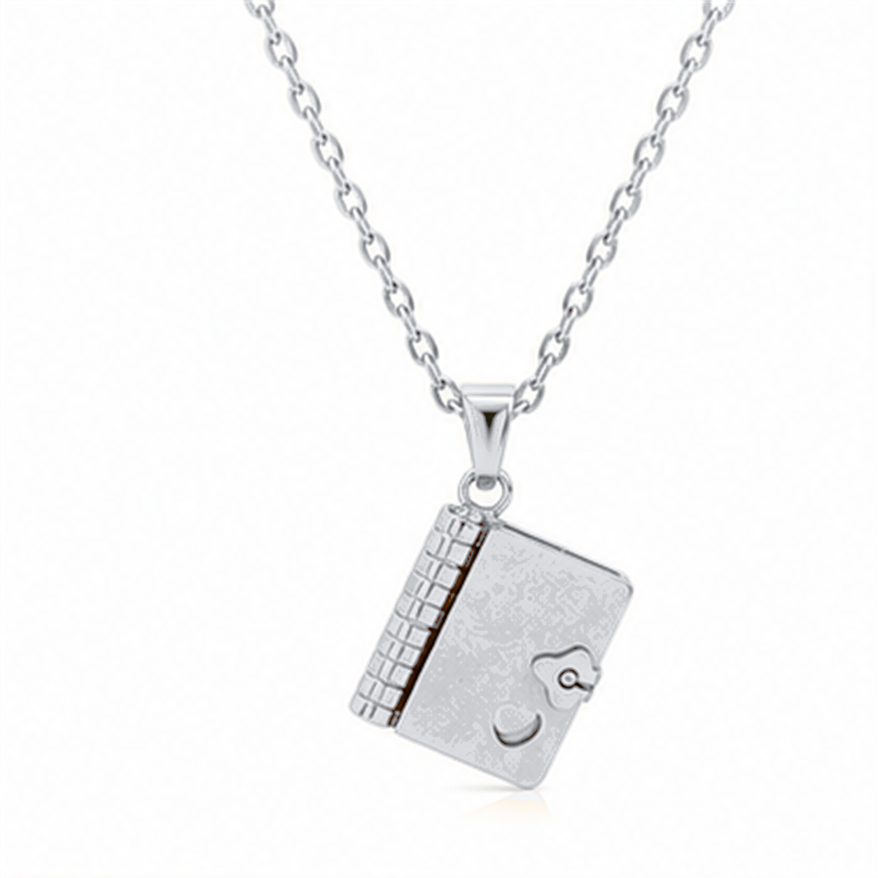 To My Wife Love Story Mini Book Pendant Necklace