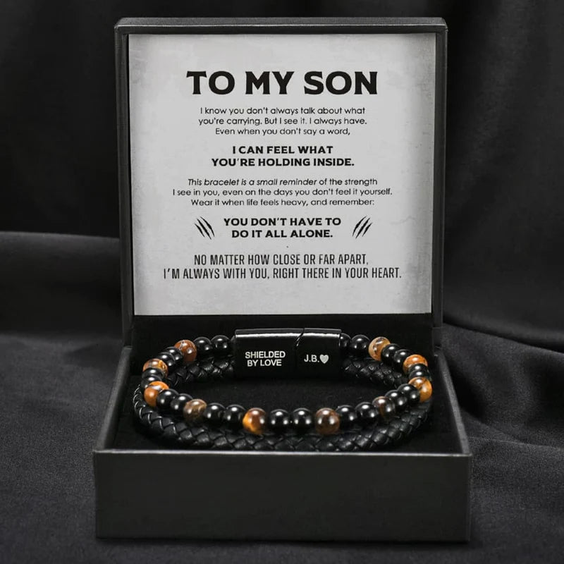 To My Son – Tiger Eye Guardian Protection Bracele