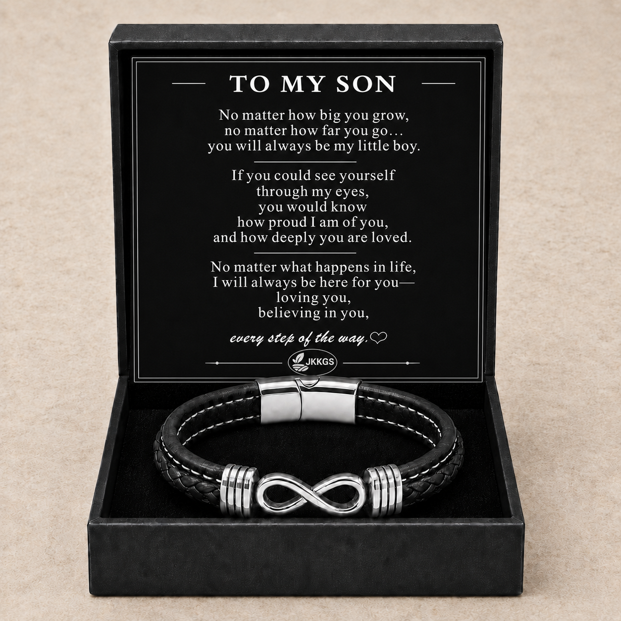 To My Son Chase Dreams Double-Strand Infinity Bracelet