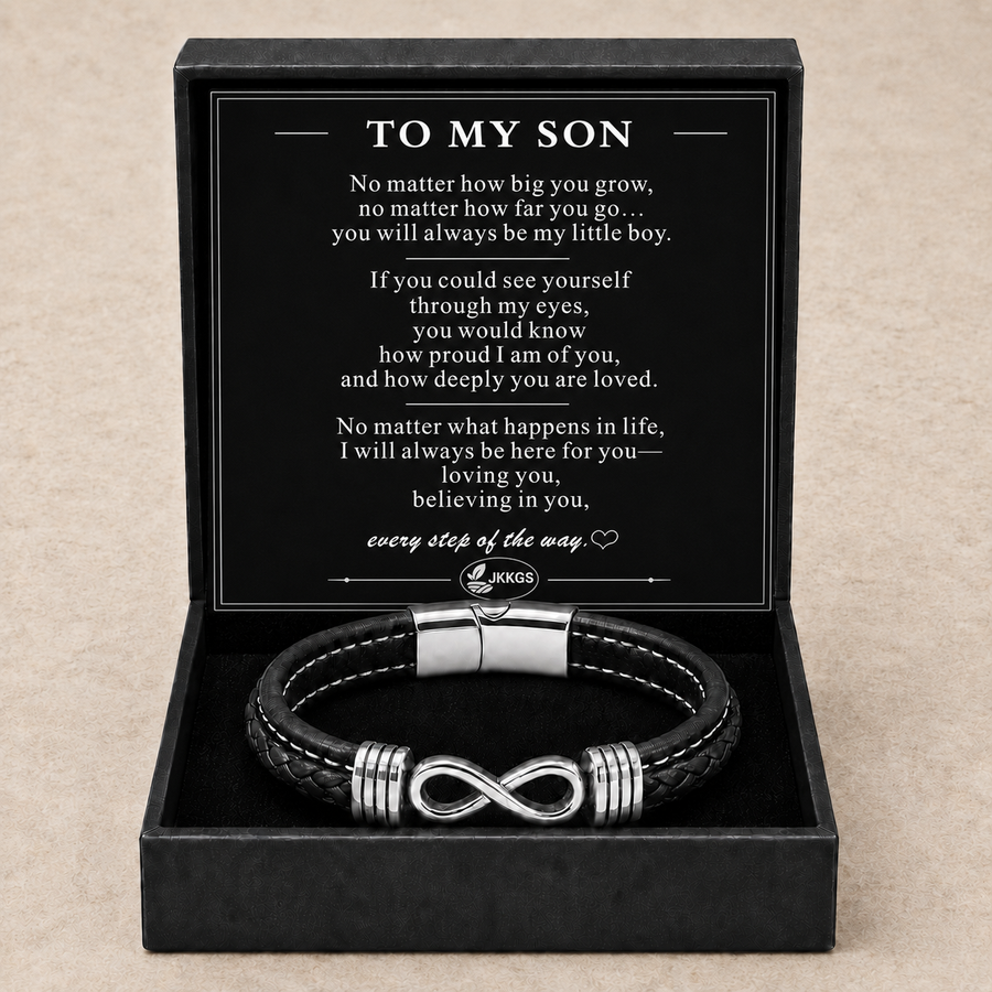 To My Son Chase Dreams Double-Strand Infinity Bracelet