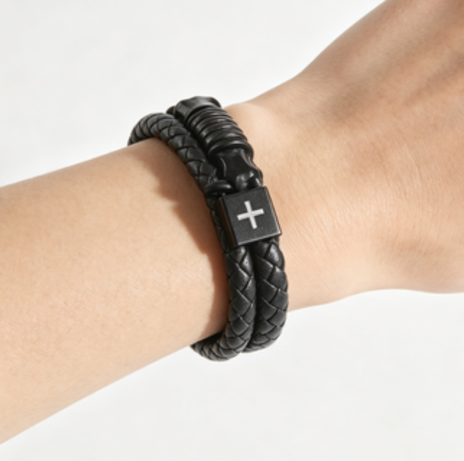 To My Father - Leather Braided Bond Bracelet